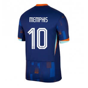 Holandsko Memphis Depay #10 Venkovní Dres ME 2024 Krátký Rukáv